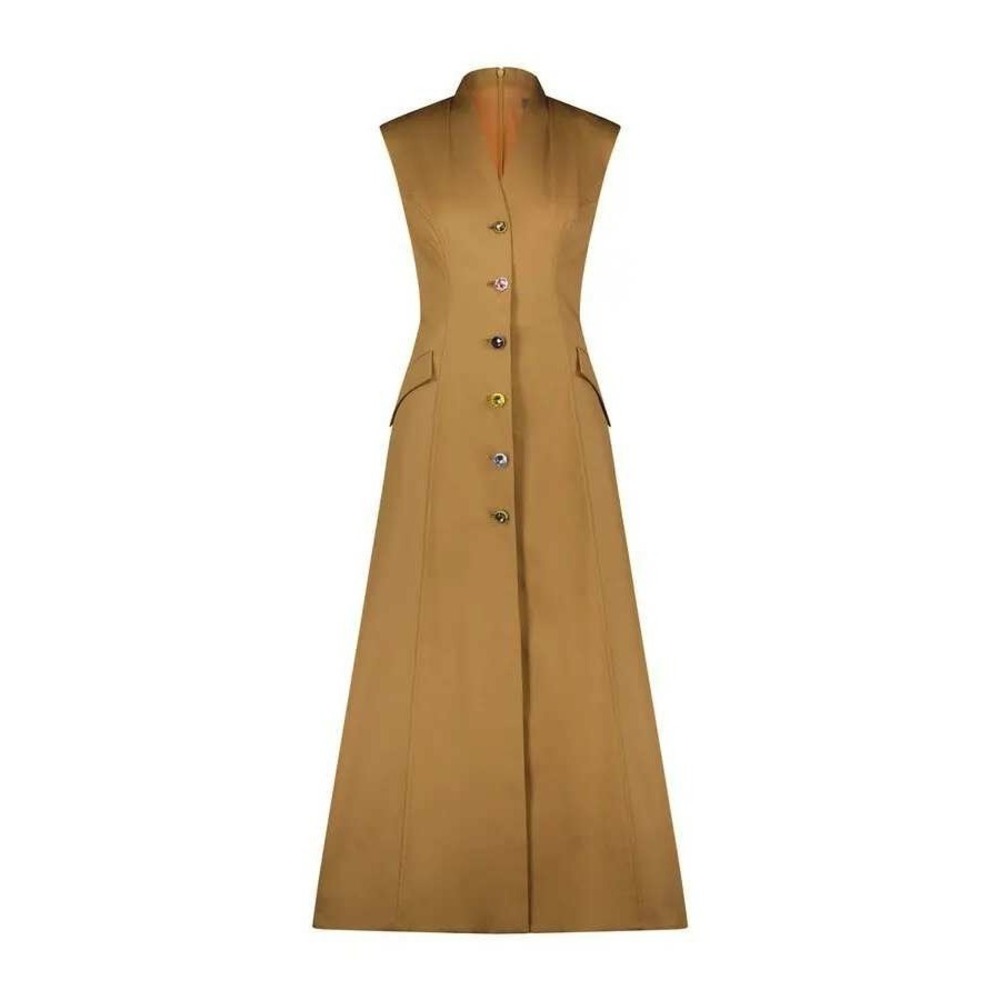 NWT Lela Rose Canvas Twill Sleeveless Button Down Dress 16